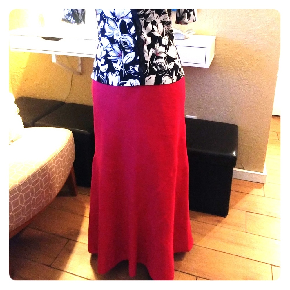 Classy Hot Pink Maxi Skirt